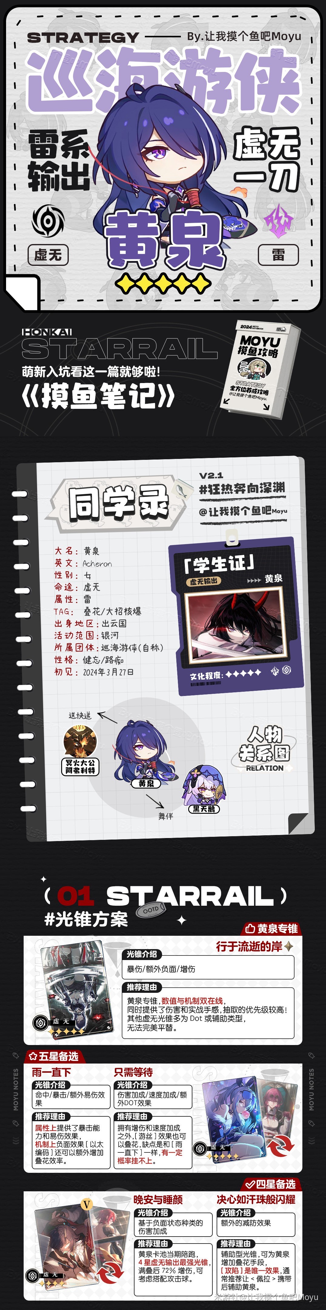 崩坏星穹铁道2.1黄泉全面养成一图流-黄泉核心机制与出装介绍