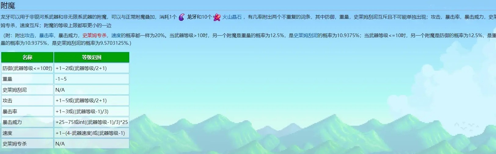 星露谷物语“龙牙附魔”修改方法