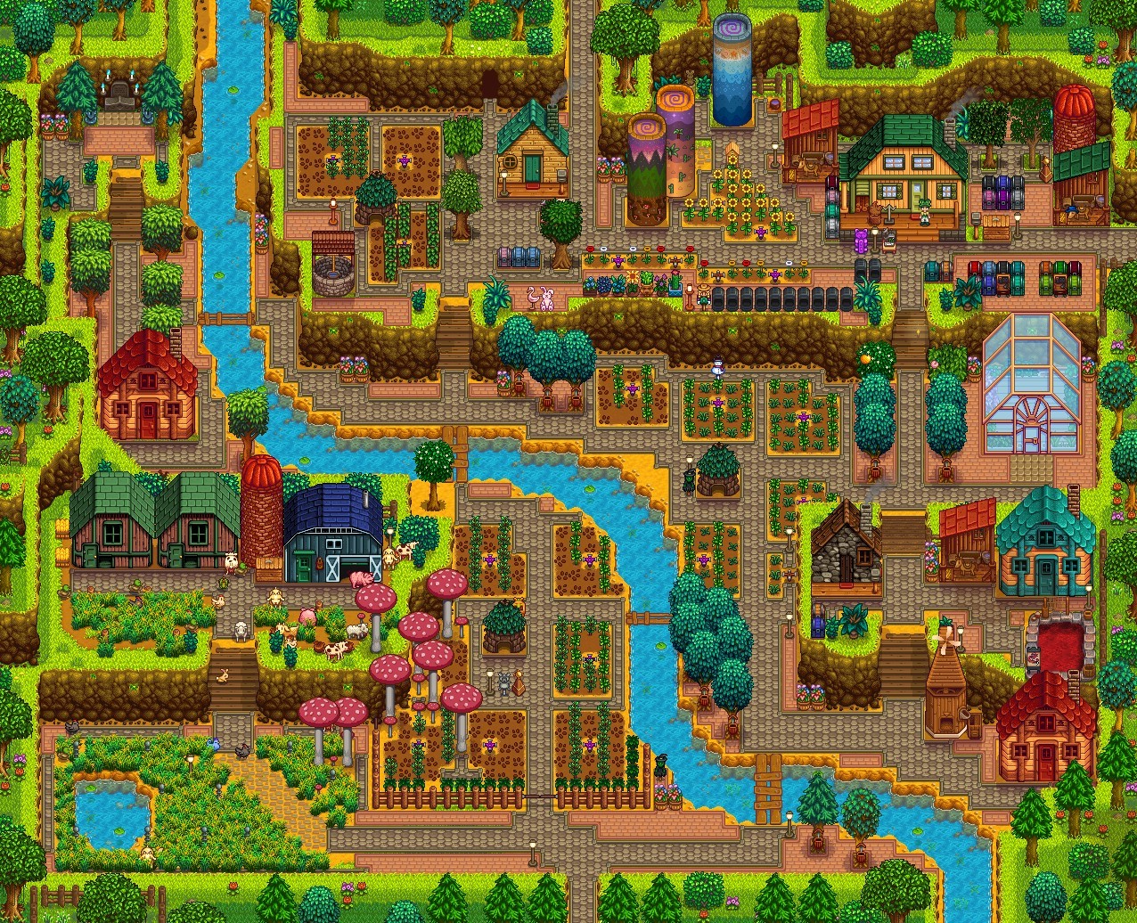 《星露谷物语》“山顶农场”布局分享