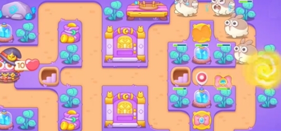 《保卫萝卜4》阿波与魔法宝藏104关过关攻略