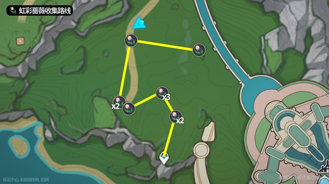《原神》“阿蕾奇诺”养成材料收集攻略 彩虹蔷薇采集位置