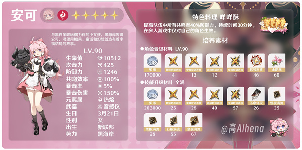 《鸣潮》“安可”培养素材整理汇总