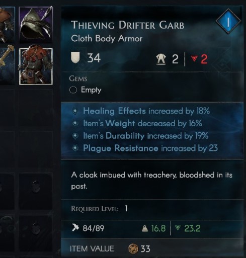 《恶意不息》装备基础数据分析