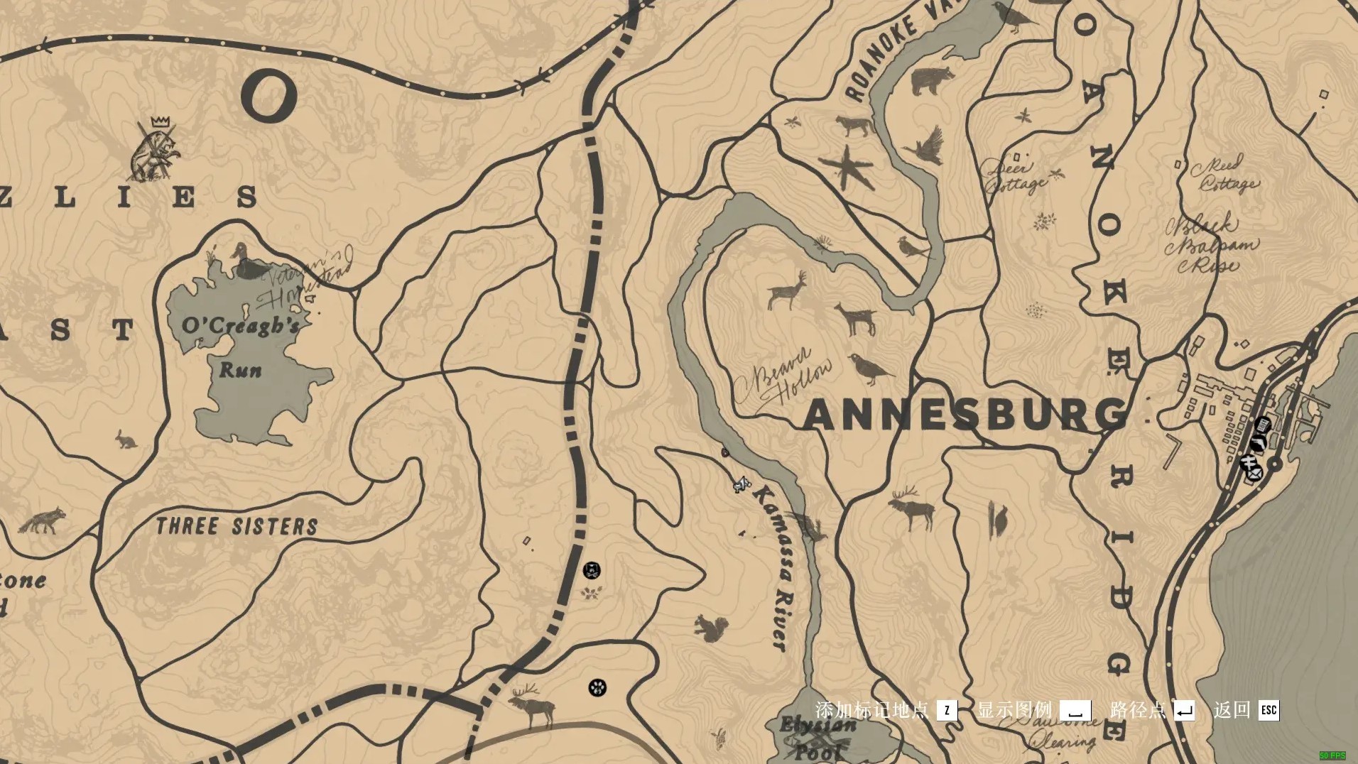 《荒野大镖客2》“红腹啄木鸟”位置分享