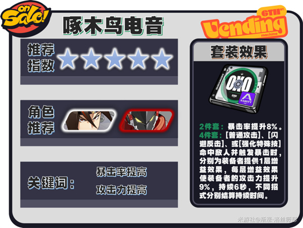 《绝区零》啄木鸟电音适合角色推荐