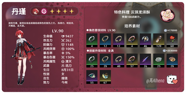 《鸣潮》“丹瑾”培养素材整理汇总