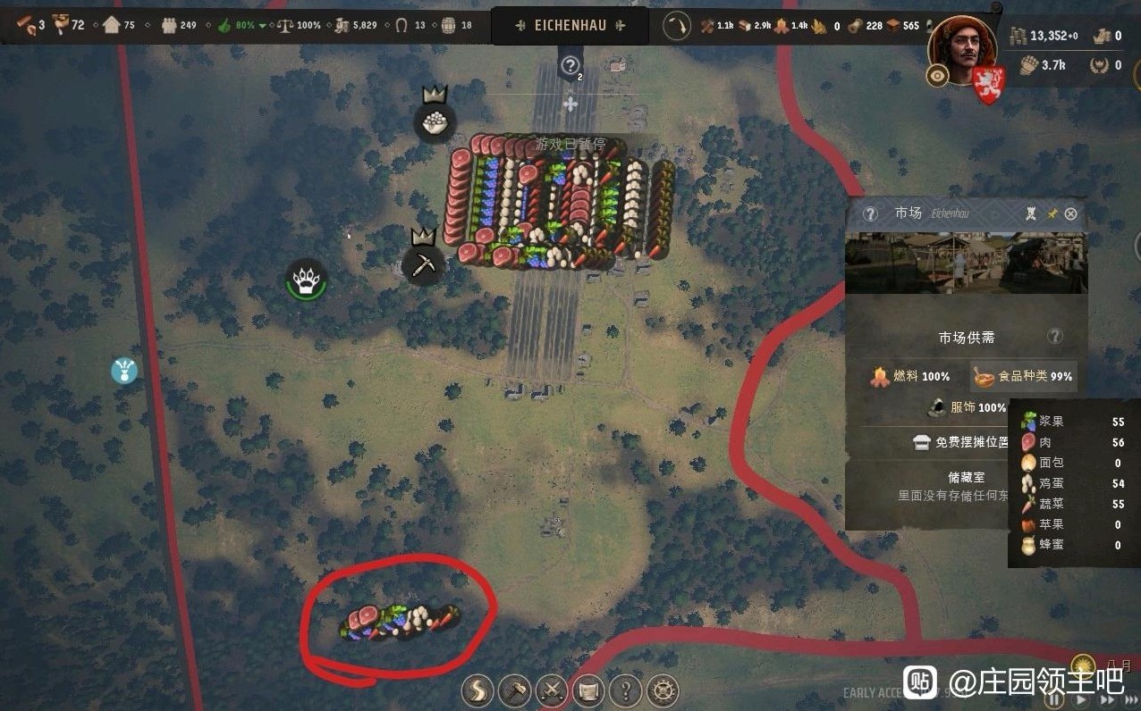 《庄园领主》“市场供应与距离关系”分析