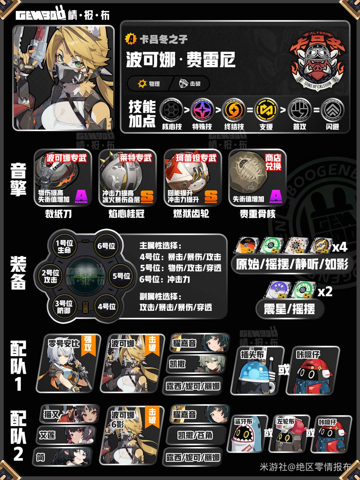 《绝区零》“波可娜”一图流养成攻略，波可娜怎么培养