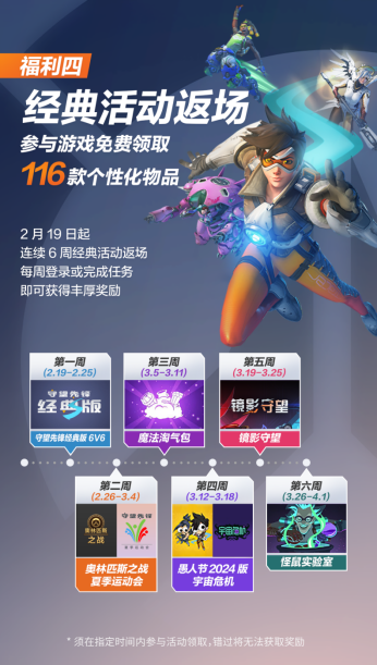 《守望先锋》国服回归近千款奖励公布，人均可得9款满级神话皮肤！