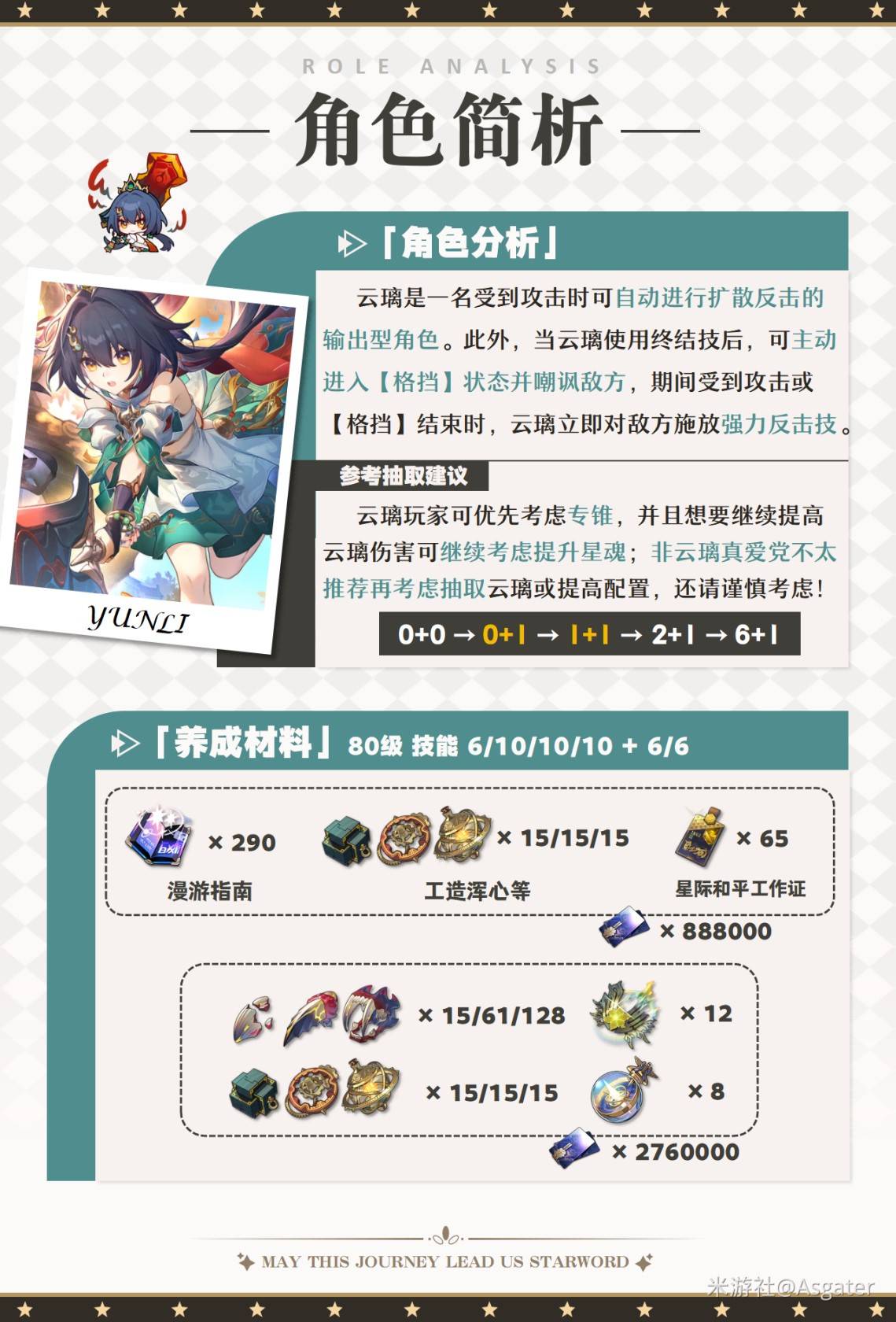 《崩坏星穹铁道》“云璃”3.1版本养成攻略，云璃技能解析与配队推荐