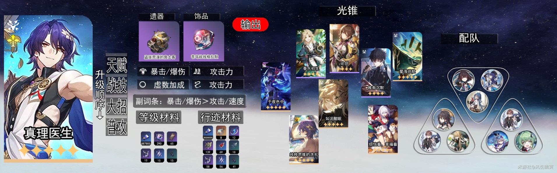 《崩坏星穹铁道》“真理医生”全面解析，真理医生出装、配队讲解